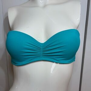 Victoria's Secret Turquoise Bandeau Strapless Bikini Top 34C